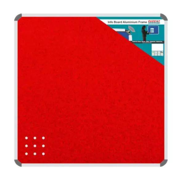 PARROT Info Board Aluminium Frame 900 X 900mm - Red PARROT Info Board Aluminium Frame 900 X 900mm - Red