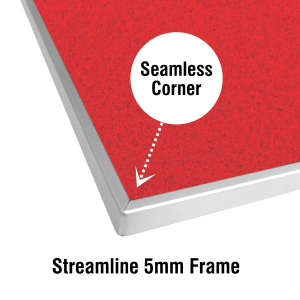 PARROT Info Board Alufine Frame 600 X 450mm - Red