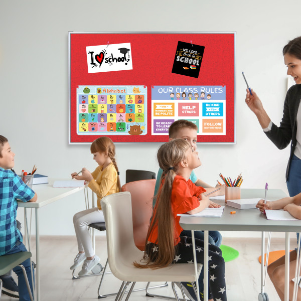 PARROT Info Board Alufine Frame 600 X 450mm - Red