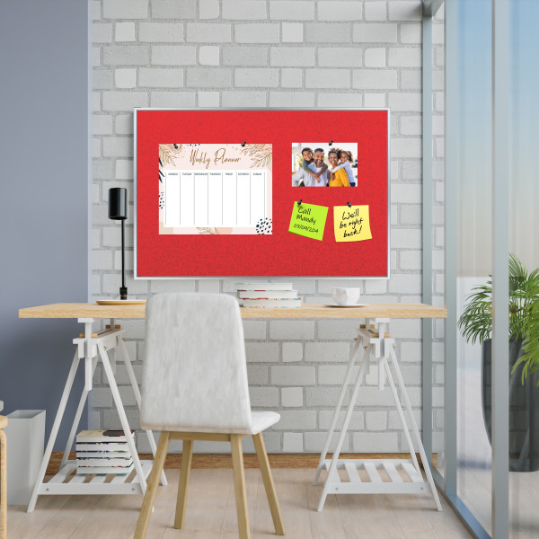 PARROT Info Board Alufine Frame 600 X 450mm - Red