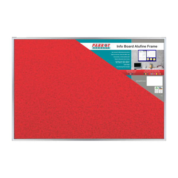 PARROT Info Board Alufine Frame 600 X 450mm - Red