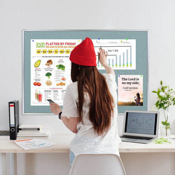 PARROT Info Board Alufine Frame 900 x 600mm - Grey
