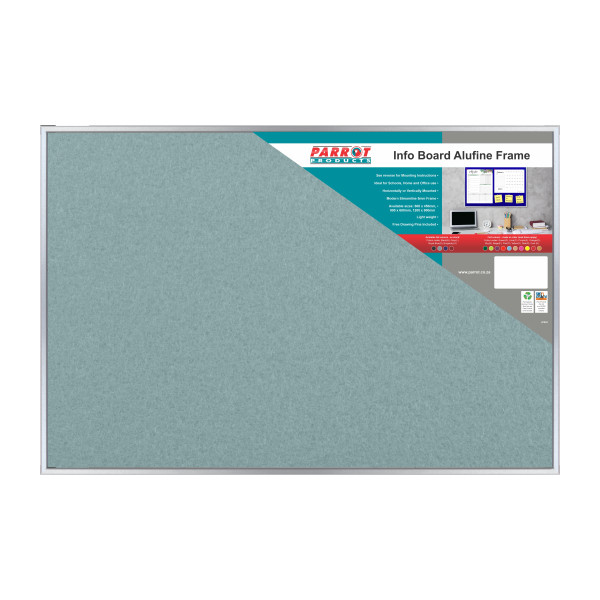 PARROT Info Board Alufine Frame 900 x 600mm - Grey