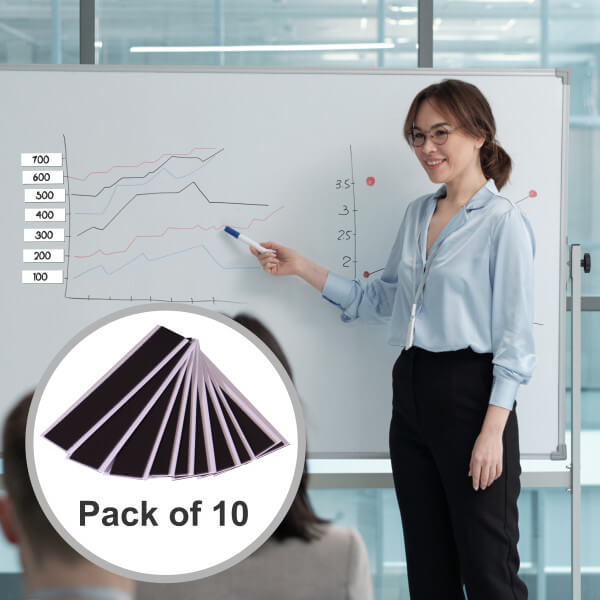 PARROT Magnetic Label Carriers 20 x 80mm - Pack 10