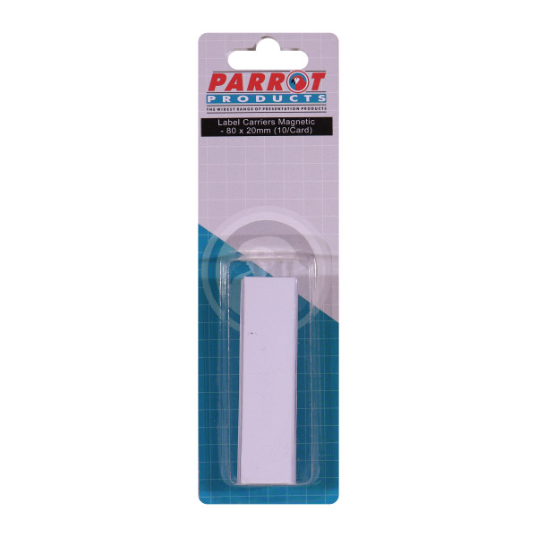 PARROT Magnetic Label Carriers 20 x 80mm - Pack 10
