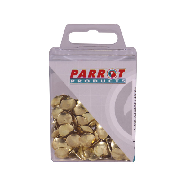PARROT Drawing Pins - Brass (100 Piece)