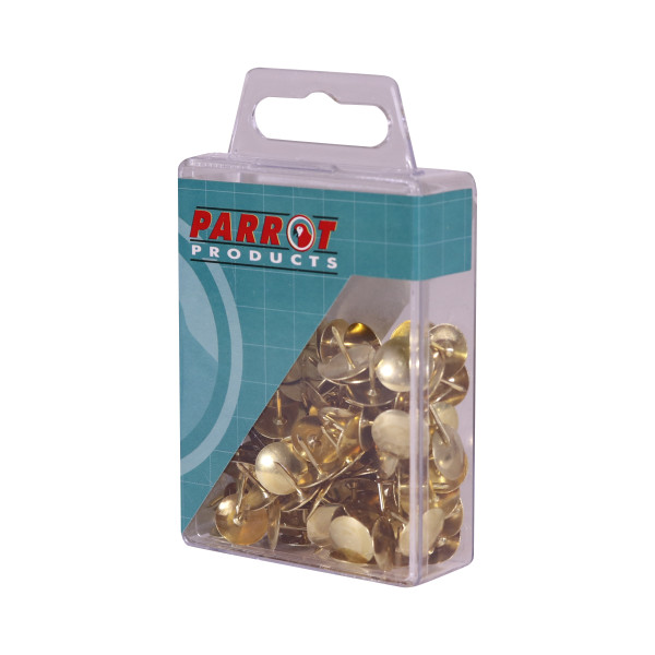 PARROT Drawing Pins - Brass (100 Piece)