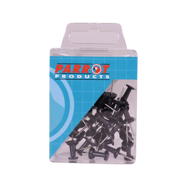 PARROT Drawing Pins - Black (25 Piece) PARROT Drawing Pins - Black (25 Piece)