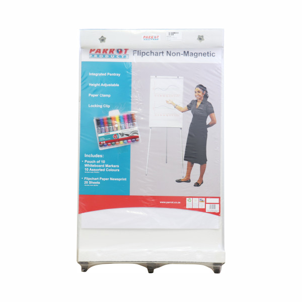 PARROT Flipchart Stand Non-Magnetic Standard Retail 1000 X 640mm