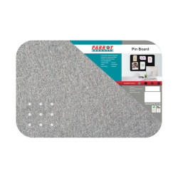 PARROT Self Adhesive Pin Board 450 x 300mm - Grey