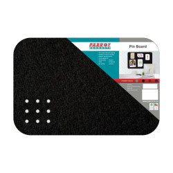 PARROT Self Adhesive Pin Board 600 x 450mm - Black