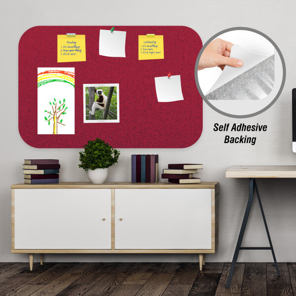 PARROT Self Adhesive Pin Board 600 x 450mm - Red PARROT Self Adhesive Pin Board 600 x 450mm - Red