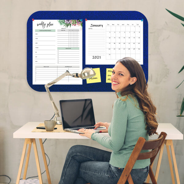 PARROT Self Adhesive Pin Board 900 x 600mm - Royal Blue PARROT Self Adhesive Pin Board 900 x 600mm - Royal Blue