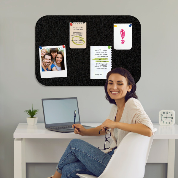 PARROT Self Adhesive Pin Board 450 x 300mm - Black PARROT Self Adhesive Pin Board 450 x 300mm - Black
