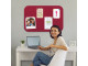 PARROT Self Adhesive Pin Board 450 x 300mm - Red PARROT Self Adhesive Pin Board 450 x 300mm - Red