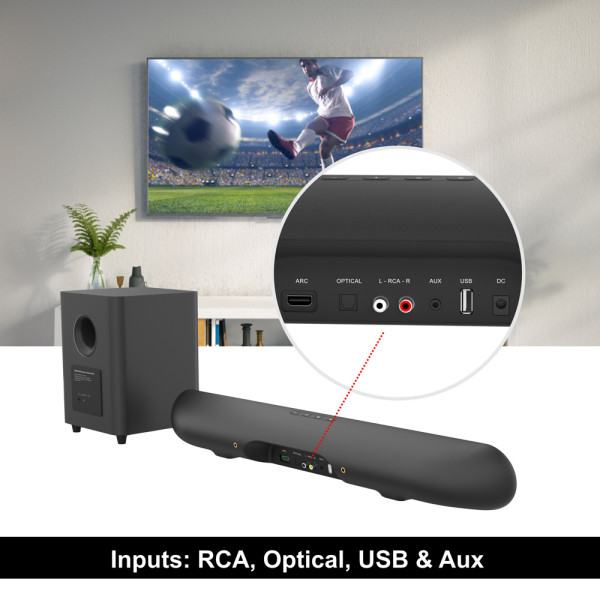 Parrot Speaker Sound Bar + 5.25 Inch Wireless Sub Incl Wall Bracket Parrot Speaker Sound Bar + 5.25 Inch Wireless Sub Incl Wall Bracket
