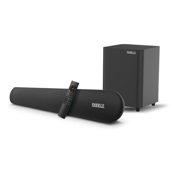 Parrot Speaker Sound Bar + 5.25 Inch Wireless Sub Incl Wall Bracket Parrot Speaker Sound Bar + 5.25 Inch Wireless Sub Incl Wall Bracket