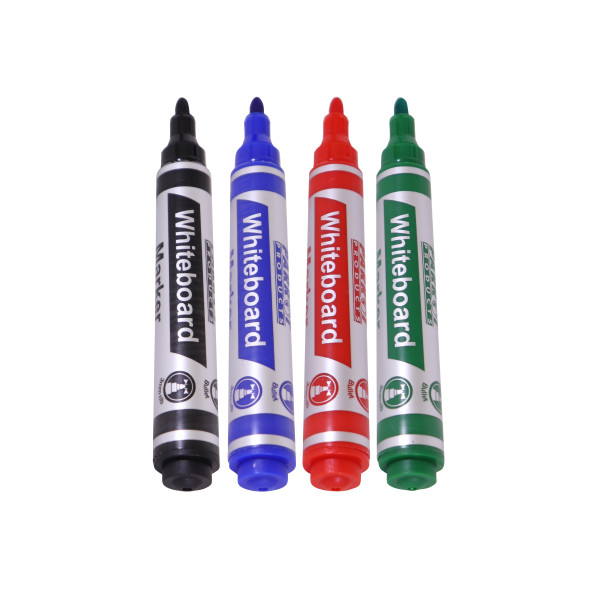 PARROT Whiteboard Markers Bullet Tip - Wallet of 4 Assorted Colours