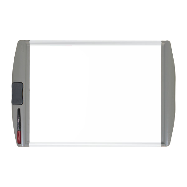 Parrot Slimline Magnetic Whiteboard 600x450mm Retail Pack BD1120A Parrot BD1120A Slimline Magnetic Whiteboard 600x450mm Retail Pack with integrated marker holder