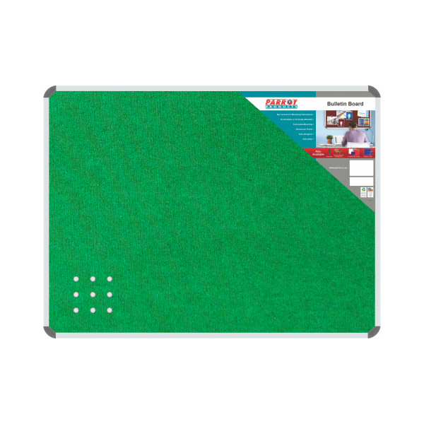 PARROT Bulletin Board Ribbed Aluminium Frame 1200 x 900mm - Palm