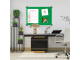 PARROT Bulletin Board Ribbed Aluminium Frame 1200 x 900mm - Palm