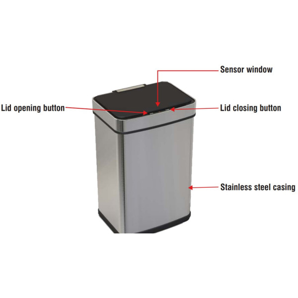 Stainless Steel Touchless Bin 50L Stainless Steel Touchless Bin 50L