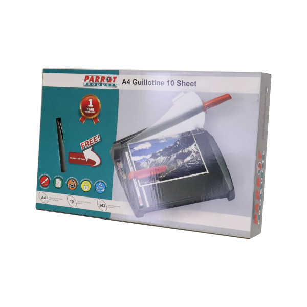 PARROT GU2010 Plastic Base Guillotine A4 - 10 Sheet PARROT GU2010 Plastic Base Guillotine A4 - 10 Sheet