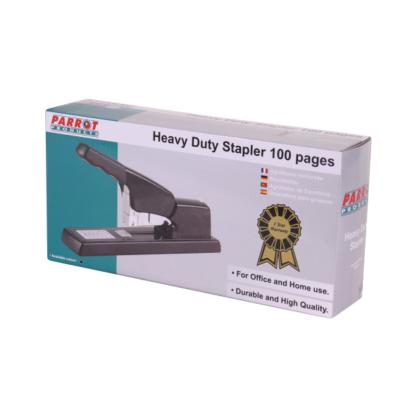 PARROT Heavy Duty Stapler - Black (100 Pages)
