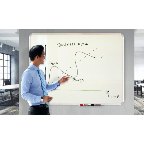 Parrot Magnetic Whiteboard 1500x900mm BD0961 Parrot BD0961 Magnetic Whiteboard 1500x900mm front view with aluminium frame
