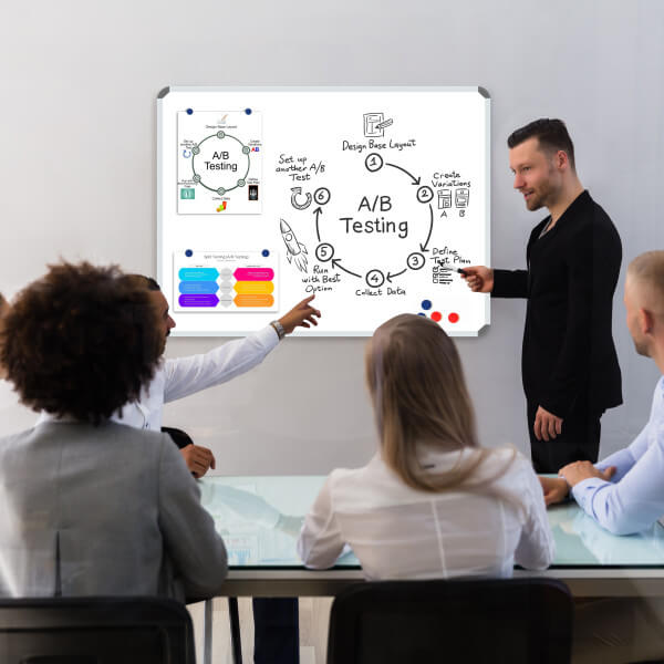 Parrot Magnetic Whiteboard 900x900mm BD0928 Parrot BD0928 Magnetic Whiteboard 900x900mm front product view