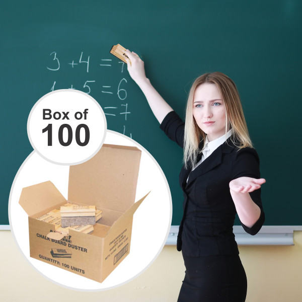 PARROT Duster Wood Chalk Board Boxed 100 Grey 150 X 35mm PARROT Duster Wood Chalk Board Boxed 100 Grey 150 X 35mm