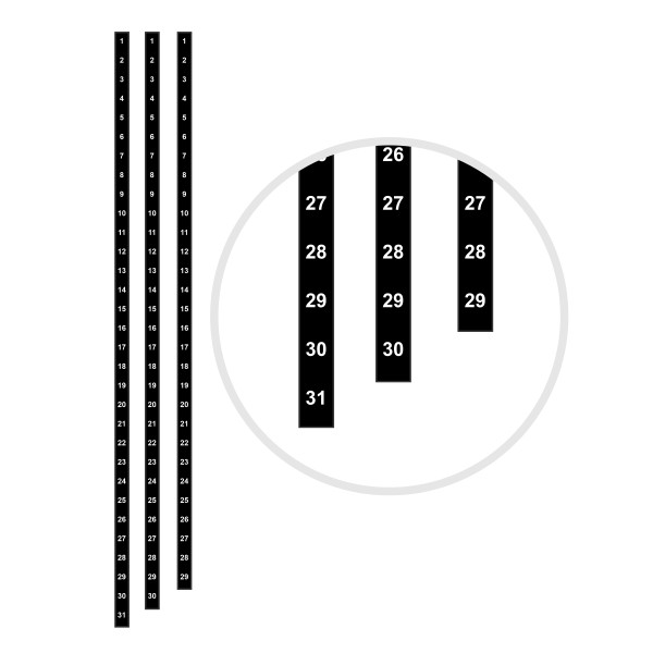 Year Planner Date Strips (900mm) Year Planner Date Strips (900mm)