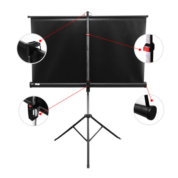 PARROT Projector Tripod Screen 1830 x 1830mm
