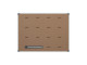 Rear view of the PARROT non-magnetic whiteboard 1200 x 1200mm showing the backing, mounting points and pen tray