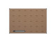 PARROT Whiteboard Non-Magnetic 1500 X 1200mm - Rear View Rear view of the PARROT non-magnetic whiteboard 1500 x 1200mm showing the backing, mounting points and pen tray