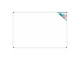 PARROT non-magnetic whiteboard 1500 x 900mm BD1261 front view with aluminium frame and product label