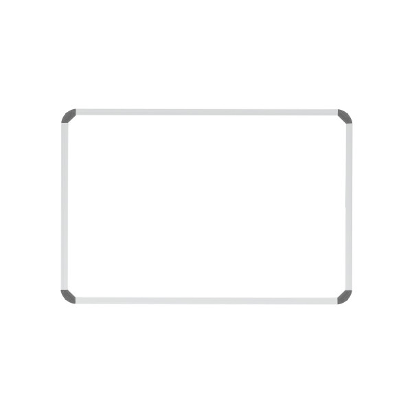 PARROT Whiteboard Non-Magnetic 600 X 450mm - BD1220 PARROT non-magnetic whiteboard 600 x 450mm BD1220 front view with aluminium frame and product label