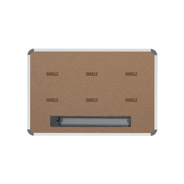 PARROT Whiteboard Non-Magnetic 600 X 450mm - BD1220 PARROT non-magnetic whiteboard 600 x 450mm BD1220 front view with aluminium frame and product label