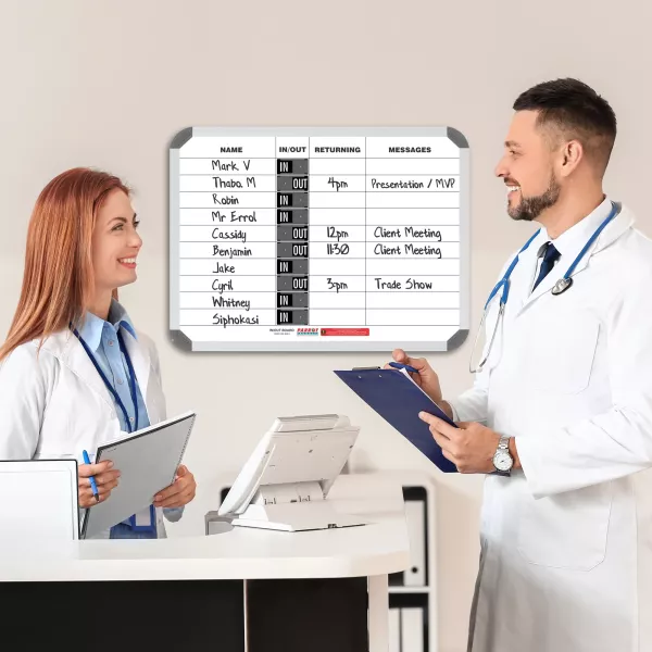 PARROT Magnetic IN/OUT Board - 10 Names PARROT Magnetic IN/OUT Board - 10 Names