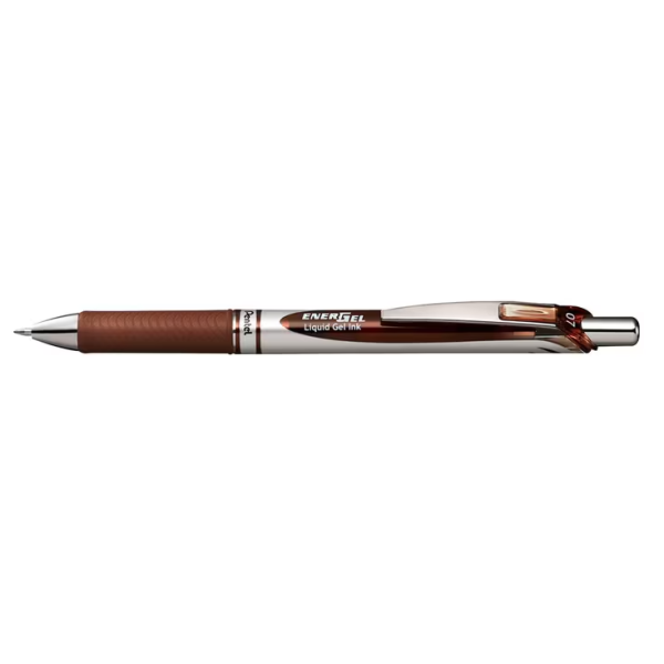 PENTEL BL77E EnerGel 0.7mm Retractable Gel Rollerball Pen Brown