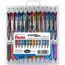PENTEL BL77-12W EnerGel 0.7mm Retractable Gel Rollerball Pens - Wallet of 12 PENTEL BL77-12W EnerGel 0.7mm Retractable Gel Rollerball Pens - Wallet of 12