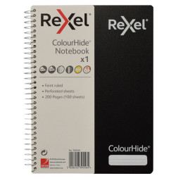 Rexel Colourhide A5 Notebook 200 Pages - Black