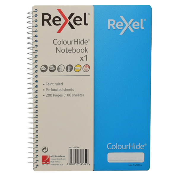 Rexel Colourhide A5 Notebook 200 Pages - Blue Rexel Colourhide A5 Notebook 200 Pages - Blue