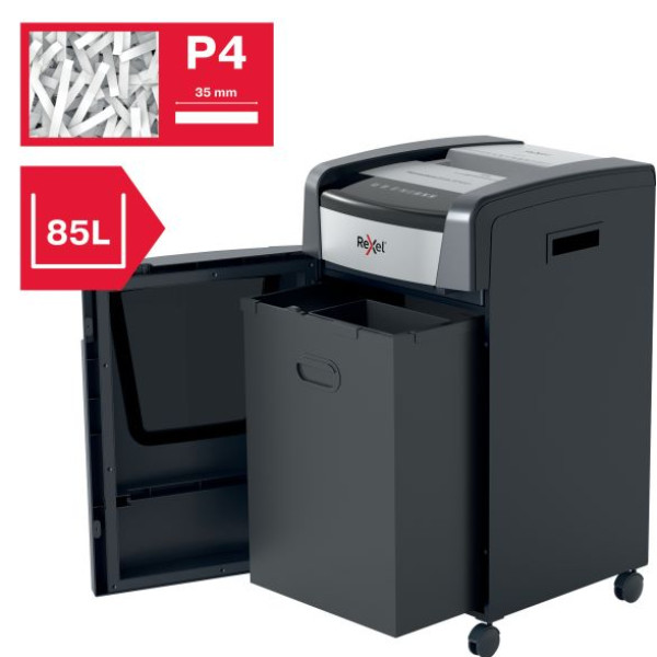REXEL Momentum XP422+ Shredder – Front View Front view of REXEL Momentum Extra XP422+ 22 Sheet Cross Cut Shredder