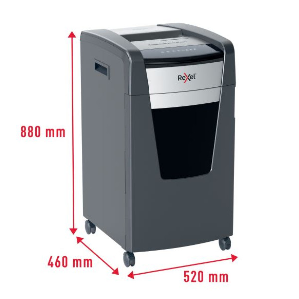 REXEL Momentum XP422+ Shredder – Front View Front view of REXEL Momentum Extra XP422+ 22 Sheet Cross Cut Shredder