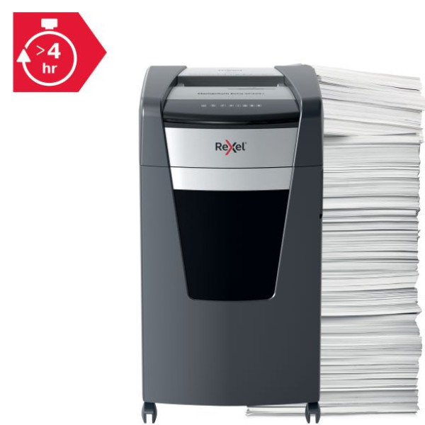 REXEL Momentum XP422+ Shredder – Front View Front view of REXEL Momentum Extra XP422+ 22 Sheet Cross Cut Shredder