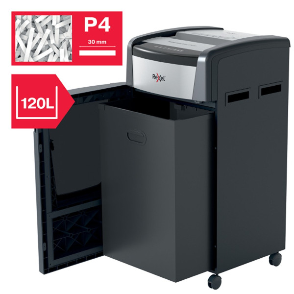 Front view of REXEL Momentum Extra XP426+ 26 Sheet Cross Cut Shredder