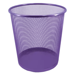 SDS Metal Mesh Waste Bin Round Large - Purple
