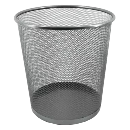 SDS Metal Mesh Waste Bin Round Large - Silver
