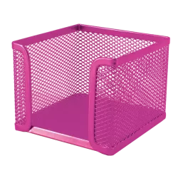 SDS Mesh Memo Cube Holder - Pink SDS Mesh Memo Cube Holder - Pink
